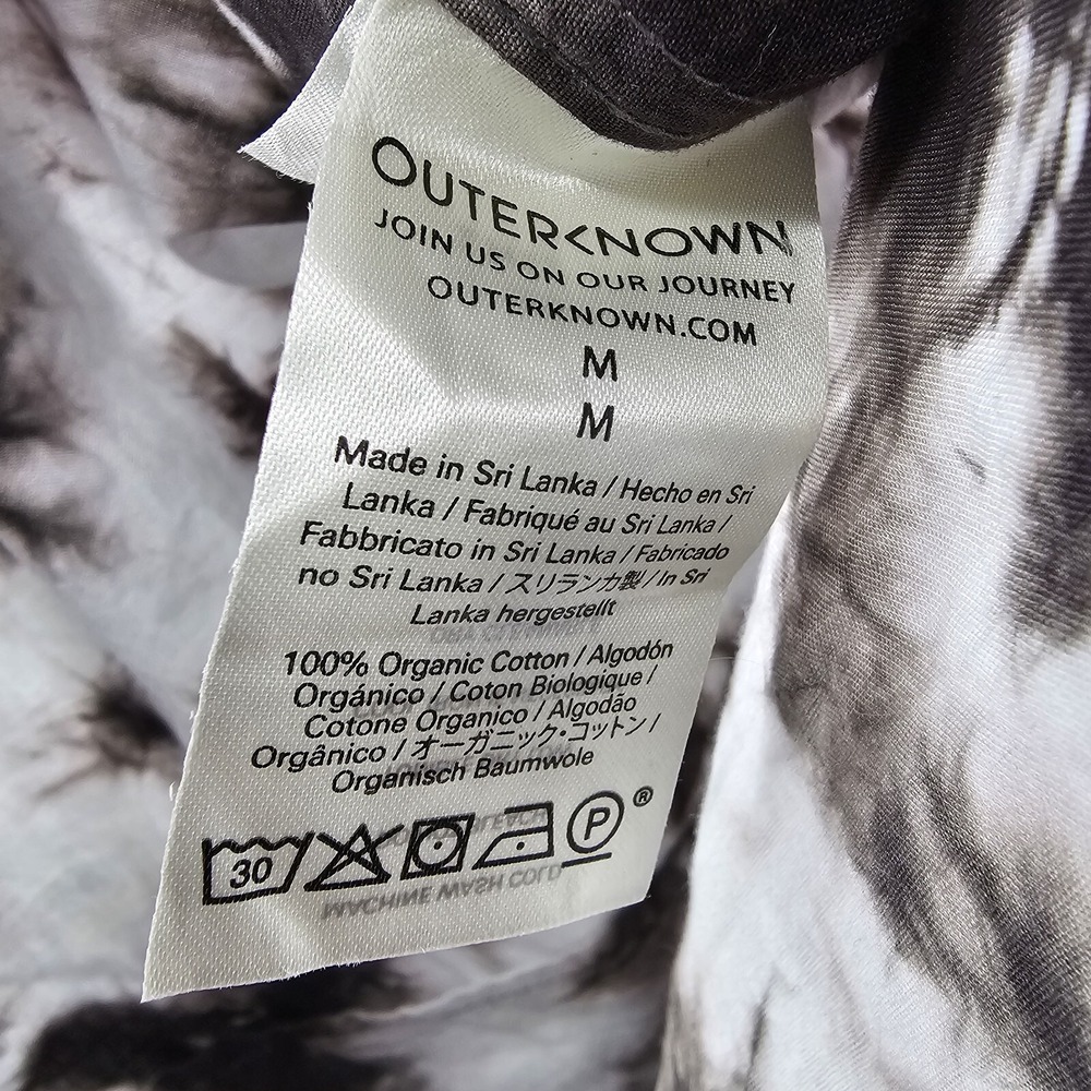 Outerknown Button Up Men Medium White Black Tie D… - image 6